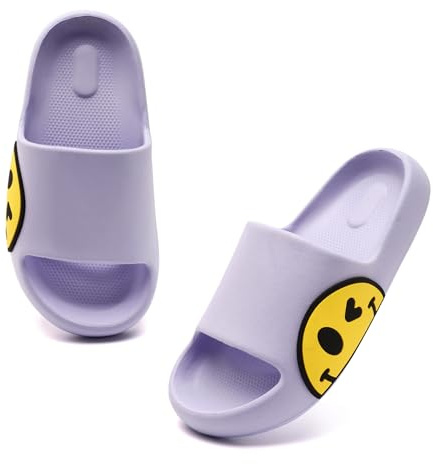Waysoland Ciabatte donna uomo estive da Spiaggia Sandali,Ciabatte Morbide per bambini bagno,Doccia,pantofole antiscivolo infradito per interni esterni(Viola chiaro,37/38 EU)