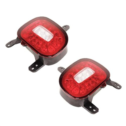 SHENHUO Rücklichter Für Jeep Für Renegade Heckstoßstangenreflektoren, rote Rück-/Brems-Nebelschlussleuchten und weiße Rückfahrscheinwerfer(Rot)