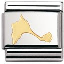 Nomination Composable Classic SYMB. GEOGRAPHIE Edelstahl und 18K-Gold (Formentera) 030128