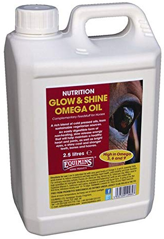 Equimins EQS0455 Glow and Shine Omega Oil - Clear, 5 Litre