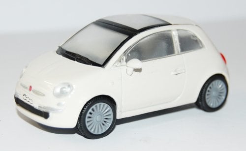 Modellauto Fiat 500, weiß, Bj. 2007, Maßstab 1:43
