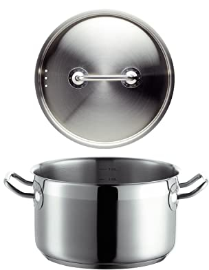 Mäser 926092 Professional I Fleischtopf mit Deckel, Ø 20cm, Edelstahl 18/10, silber