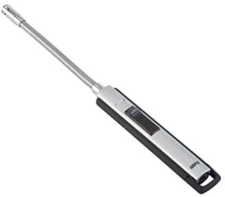 GEFU Stabfeuerzeug CURVO | Nachfüllbar mit Piezo-Zündung & Flex-Flammengeber | Regulierte Flammstärke, Küchen- und Grillhelfer