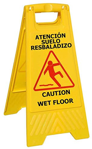 WOLFPACK LINEA PROFESIONAL - Cartel Atencion Suelo Mojado 64x30 cm.