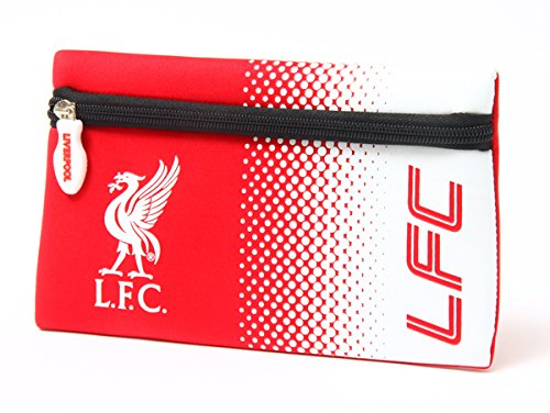 Offizielles Fußball Team Neopren-Federmäppchen mit Reißverschluss, flach, verblasst, liverpool fc, 22cm x 13cm