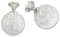 SilberDream Ohrstecker weiß Ohrringe Tribal Design Zirkonia Damen D1SDO8514W