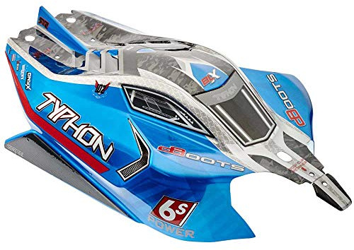 1/8 Lackierte Karosserie mit Abziehbildern, Blau: TYPHON 6S BLX