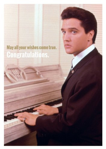 3er-Pack: Postkarte A6 +++ LUSTIG von modern times +++ ELVIS PRESLEY PIANO MAY ALL YOUR WISHES +++ MODERN TIMES © 2018 ABG EPE IP LLC elvis.com