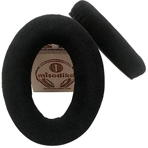 misodiko Ersatz-Ohrpolster für Sennheiser HD598 HD595 HD558 HD555 HD518 HD515 (schwarzes Velours)