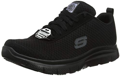 Skechers Herren Flex Advantage Sr Bendon Sneaker, Black Mesh Water Stain Repellent Treatment, 39.5 EU