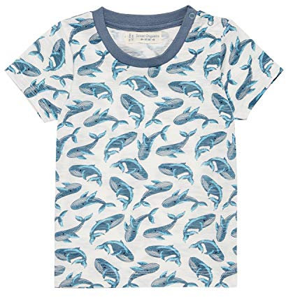 Sense Organics Boy Shirt Kurzarm Whale Print