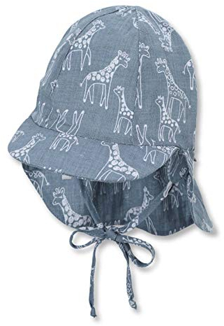 Sterntaler Baby - Jungen Pet met klep M. nekbescherming 1612130 Winter Hut, Blau, 43 EU