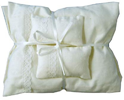 Melody Jane Puppenhaus Weiß Creme Doppel Bettwäsche Set 1:12 Schlafzimmer Zubehör