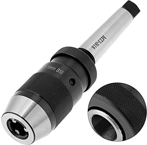 Keyless Chuck, Self‑tightening Keyless Lathe Drill Chuck 5/8 Capacity with Arbor for Drill Machines Milling Machines, Lathes, Boring Lathes and Electric Hand Tools