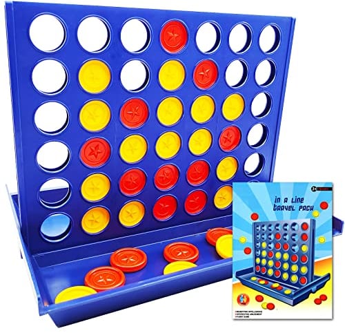 Pup Go 4 Gewinnt Großformat, Familie Brettspiele Indoor & Outdoor, Perfekt als Partyspiel, Gesellschaftsspiel & Familienspaß, Klassisches Strategiespiel für 2 Spieler, Faltbare mit 6 Ersatzchips