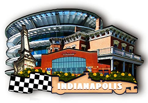 USA Indianapolis Holzmagnet, 3D-Kühlschrankmagnete, Reise-Sammlerstück, Souvenirs, Dekorationen, handgefertigtes Handwerk, 2
