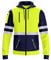NOROZE Herren Kapuzenpullover mit Reißverschluss vorne reflektierend hohe Sichtbarkeit Sicherheitsmantel Taschen Sweatshirt Jacke (M, Stil 1: Neongrün/Marine)