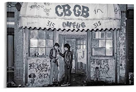 TSALF Kunstdruck Poster Kein Rahmen CBGB Iconic Punk Rock Music Club und Veranstaltungsort Drucken Sie Bilderbilder für Wohnzimmer Schlafzimmer Dekoration 60x90cm
