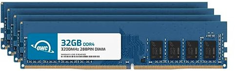 OWC Memoria da 128 GB (4 x 32 GB) DDR4 3200 MHz PC4-25600 CL22 2RX8 UDIMM 1.2V 288-pin Desktop RAM Upgrade per PC
