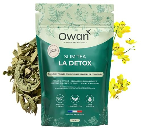 OWARI SLIM TEA Thé Détox - Soutien Régime Naturel - Cure Detox 15 jours - Thé en Vrac 100 g - Boisson 100% Naturelle et Produite en France