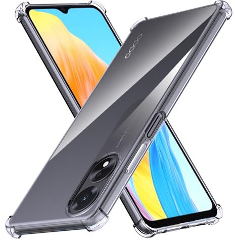 Anoowkoa Custodia Cover per OPPO A18/OPPO A38 CASE, Ultra Sottile Morbido TPU Trasparente Silicone Antiurto Protettiva Case Custodia con Assorbimento degli Urti e Anti-Graffio (Trasparente)