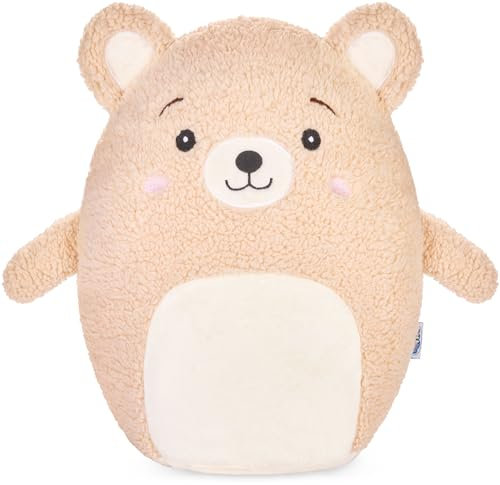 SQUISHBRUBIES Bruno der Bär - 35 cm Kuscheltier - Superweiches Plüsch Stofftier - Teddy Plüschtier zum Kuscheln, Verschenken und Sammeln - Teddybär Beige