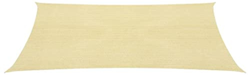 MNISDFL Sichtschutz Balkon seitenwand Zaun sichtschutz Sonnensegel HDPE Quadratisch 2 x 2 m Beige