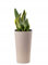 HowHomely Blumentopf Gross Hoch 47 cm mit Pflanzkübel Einsatz 26 cm Durchmesser - Beige Pflanzkübel Groß aus Kunststoff für Deko Wohnzimmer Garten oder Terrasse