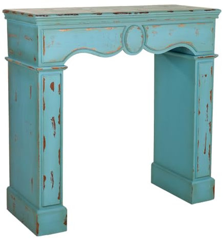 WANDERLUST DECO Marco de Chimenea de Madera Azul 100x40x100