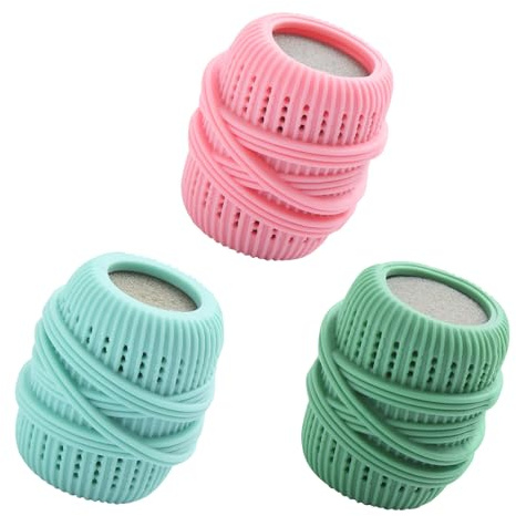 Juego de 3 piezas para lavadora, bola de lavandería, dispensador de suavizante, bolas de lavandería, bolas de lavandería, bolas de lavado y secadoras, repuesto del hogar (juego de 3 piezas)