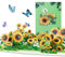YianHien Pop-up Sonnenblume Blumen Karte, 3D Geburtstagskarte mit Umschlag für Familie Freunde Kollegen Lehrer, Edle Handgemachte Glückwunschkarte Geburtstagskarte Muttertagskarte Gute Besserung Karte