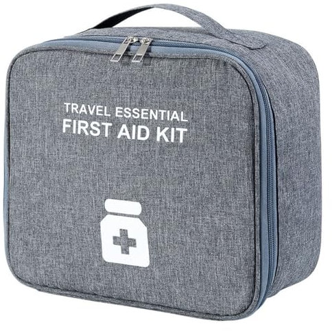 Wasserdichte Reiseapotheke Tasche - Medikamententasche mit Schulterriemen für Erste Hilfe unterwegs