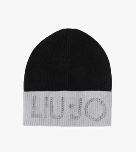 Berretto donna Liu Jo Beanie logo con borchie in maglia nero C25LJ30 2F4039 M0300 22222 TAGLIA UNICA