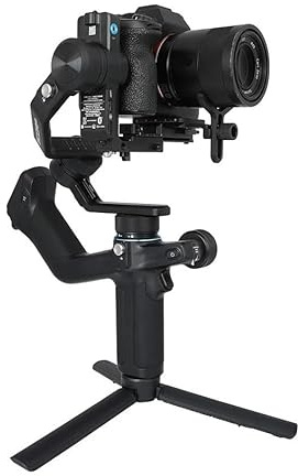Estabilizador de cardán portátil Todo en uno de 3 Ejes for Sony A7III GoPro 12 iPhone 15 Pro AI Tracker(Black White Kit)