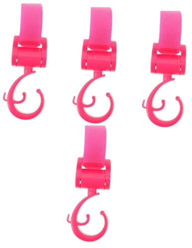 OUNONA 4pcs Hook up Carabiner Carbineers Spinners Stuff Pram Stroller Hooks Clips Over Door Hook Buggy Clips Hooks Seat Tray Bag Organizer The Fabric