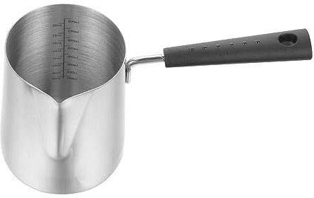 Cabilock Taza De Leche De Acero Inoxidable Cerradura Para Ubre Para Hervir Leche Cazuela Calentador Mezclador De Bebidas Jarra De Leche De Mano Jarra Tapas De Tarro De Albañil