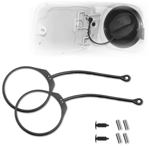 Tankdeckel Halteband,2 Stück Tankdeckelleitung,Auto Kraftstofftankdecke Linie,Tankdeckel Gummi Linie Kompatibel für VW Audi Passat Benz BMW