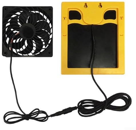 Ventilador de panel solar para una circulación eficiente del aire, energía renovable, aire limpio