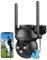 Xega 4G LTE Camara Vigilancia Exterior con Tarjeta SIM, 24/7 Grabación, PTZ Seguimiento Automático, Detección Humana, Foco y Sirena Visión Nocturna en Color 2K HD Almacenamiento TF/Cloud IP66