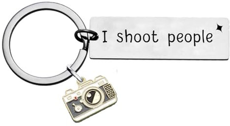 Tihnvk Photographer Gift Camera Lovers Keychain I Shoot People Keyring Gifts for Photography Lover Photo Club Gift for Photographer