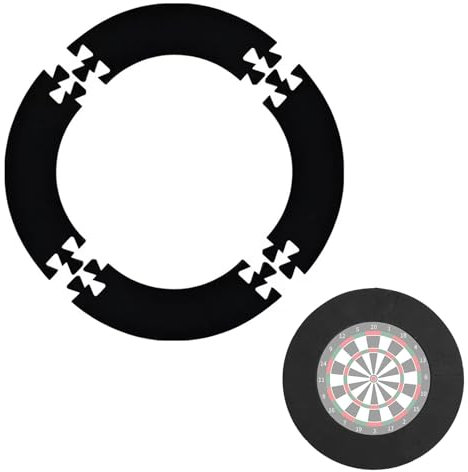 Dartscheibe Schutzring Dart, Surround dartscheibe, Darts Schutzring, Dartscheiben Schutzwand, Dart Surround für 45 cm Dartscheibe, Stabiler Wandschutz, Eva Dartscheiben Surround ø 72 cm (Schwarz)