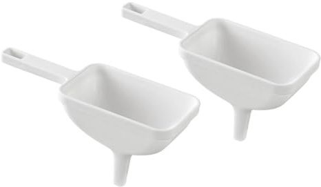 BESPORTBLE 2pcs Plastic Large Funnel Wine Liquor Dispensing Funnel for Home Oil Vinegar Use Handle