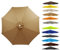 WAEKAH Replacement Parasol Canopy, Replacement Parasol Cover 2.0M/2.3M/2.5M/2.7M/3.5M 6 Arms/8 Arms Replacement Fabric Cover for Garden Umbrella (Camello,2.5m/6ribs)