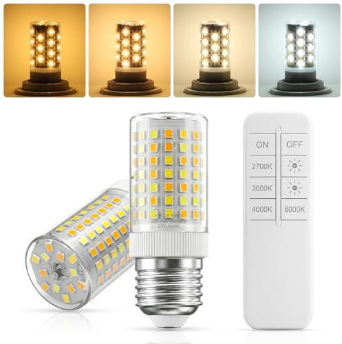 Auting E27 LED Glühbirne Dimmbar mit Fernbedienung,7W (900lm) ersetzt 60-70W, CCT 2700K-6500K (Warmweiß bis Tageslicht) Farbtemperatur, Ideal für Wohnzimmer, Schlafzimmer, Küche, 220-240V, 2er Pack