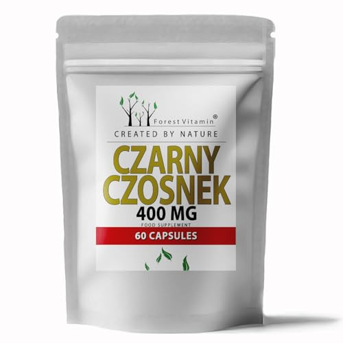 Schwarzer Knoblauch 400mg - 60 Kapseln - Fermentiert Extrakt - Forest Vitamin