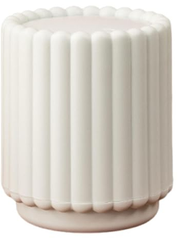 LOVIVER 15x10.7CM Mini Table Trash Can Press to Open Desktop Trash Can, Tea Bag Bin, Tabletop Garbage Can Mini Bin with Lid for Kitchen & Bedroom Accessory Versatile Lightweight Design, White
