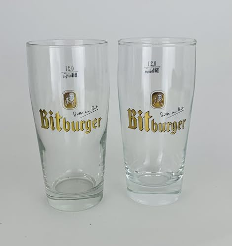 Generisch Bitburger Gläser 0,2l / Gläser/Bierglas/Sammler/Bier/Pilsglas/Bar/Gastro / 2er Set