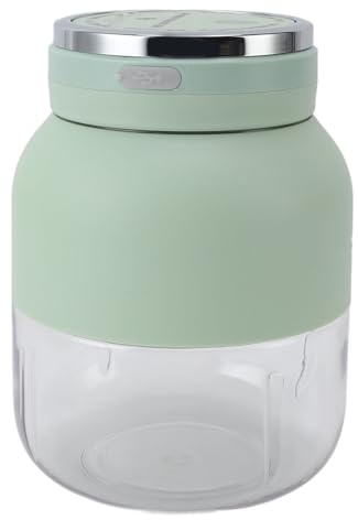 TYTOGE Mélangeur de Presse-agrumes électrique Portable, Double Usage, Sûr, Facile à Transporter, Tasse de Mélangeur d'hydratation avec Double Couvercle pour l'escalade (Vert clair)