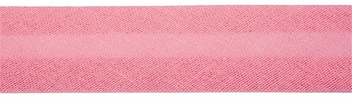 Jajasio Baumwoll Schrägband 25mm breit in 40 Farben, Einfassband Baumwolle Nahtband/Farbe: 17 - pink
