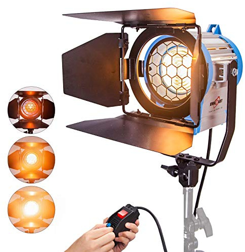 Photo Vidéo Eclairage Mandarine Studio Projecteur Dimmer Fresnel Tungstène Lumière 500W Spot Light Cinéma Film